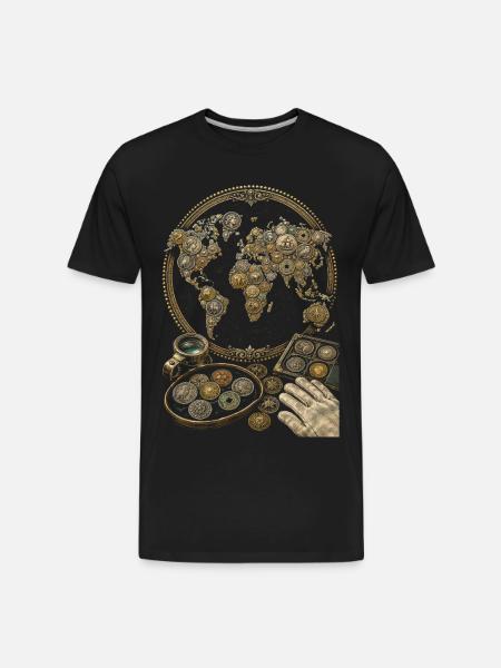 Coin collector Numismatist - Men's Premium Organic T-Shirt - black