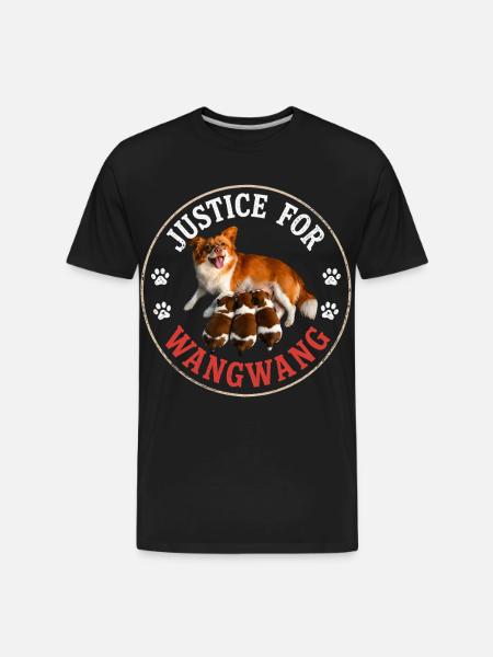 Justice For Wangwang Dog - Men's Premium Organic T-Shirt - black
