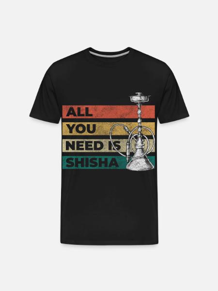 Water pipe smoking - Men's Premium Organic T-Shirt - black