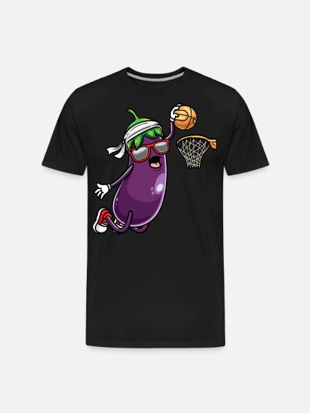 Eggplant Fruit Vegetable Vegetarian - Men's Premium Organic T-Shirt - black