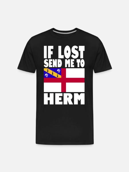 Herm Flag Saying - Men's Premium Organic T-Shirt - black