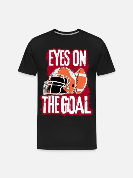 American Football T-Shirt - Men's Premium Organic T-Shirt - black