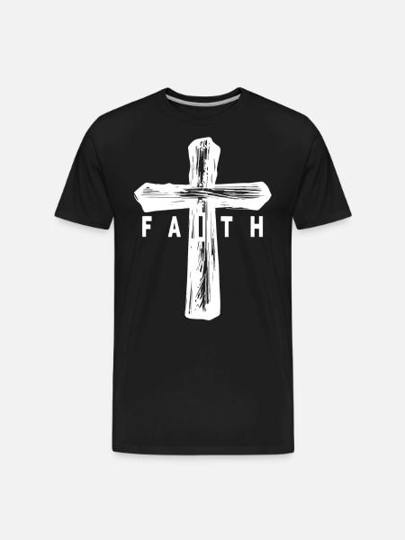 Christian Cross Religious - Men's Premium Organic T-Shirt - black