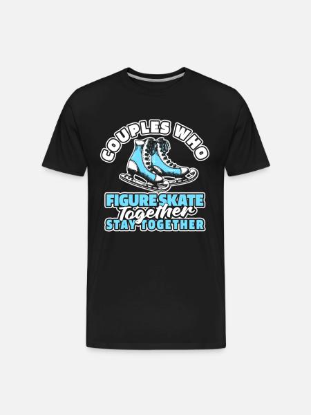 Figure Skating Couple - Men's Premium Organic T-Shirt - black