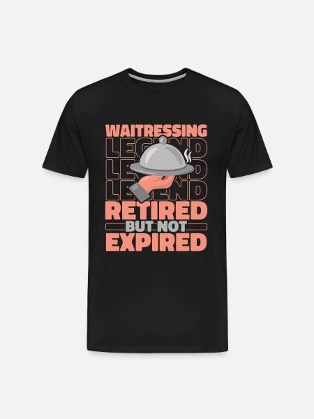 Waiter Waitress Retired - Men's Premium Organic T-Shirt - black