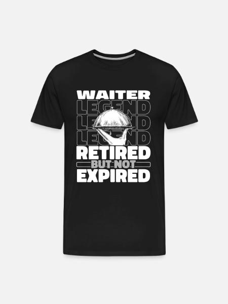 Waiter Waitress Retired - Men's Premium Organic T-Shirt - black