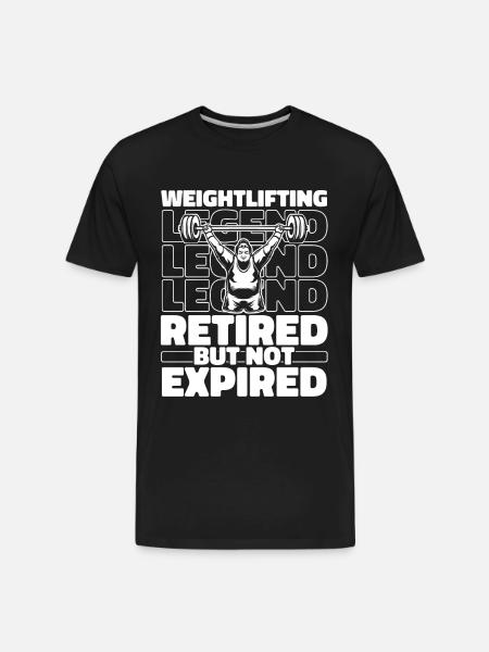 Weightlifting Weightlifter Retired - Men's Premium Organic T-Shirt - black