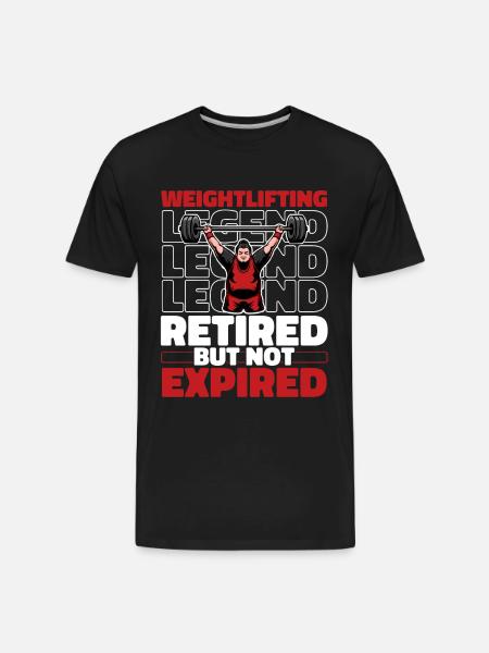 Weightlifting Weightlifter Retired - Men's Premium Organic T-Shirt - black