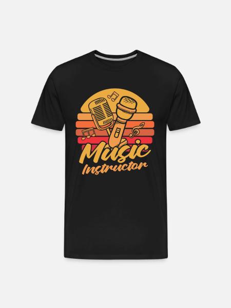 Music Teacher Microphone - Men's Premium Organic T-Shirt - black