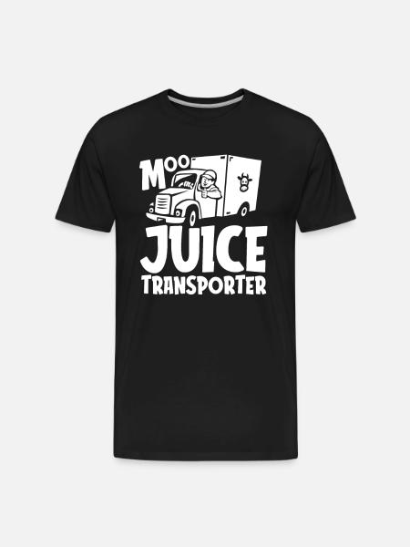 Milk Funny Milk Truck - Men's Premium Organic T-Shirt - black