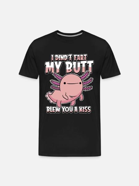 Axolotl Salamander Funny - Men's Premium Organic T-Shirt - black