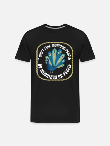Peacock Peafowl - Men's Premium Organic T-Shirt - black