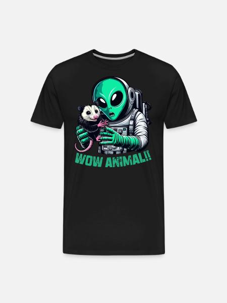 Aliens And Opossum - Men's Premium Organic T-Shirt - black