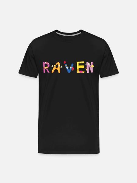 Raven - Men's Premium Organic T-Shirt - black