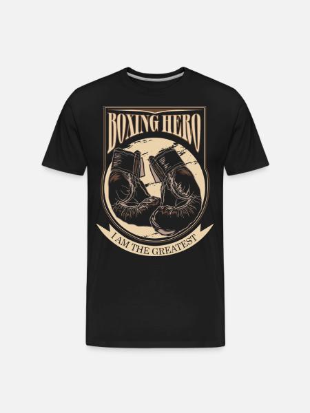 Boxing Hero - i am the greatest - Men's Premium Organic T-Shirt - black