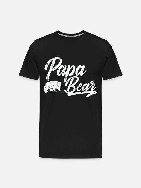 Papa Bear - Men's Premium Organic T-Shirt - black
