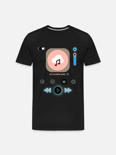 Pastel Music Cloud Icon - Men's Premium Organic T-Shirt - black