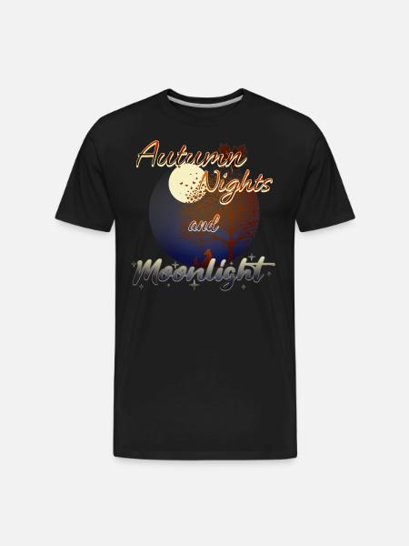 Autumn Nights and Moonlight - Men's Premium Organic T-Shirt - black