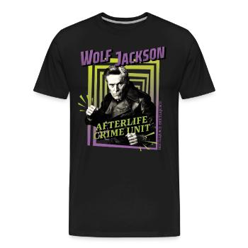 Beetlejuice 2 Wolf Jackson Afterlife Crime Unit - Men's Premium Organic T-Shirt - black - Front - AI Model Male 185 light (185cm)