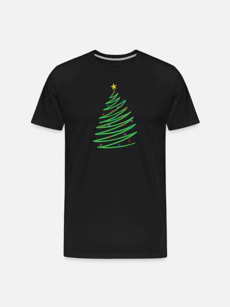 One Line Christmas Xmas - Men's Premium Organic T-Shirt - black