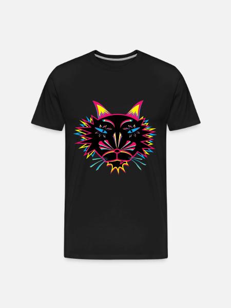 Cat Face - Men's Premium Organic T-Shirt - black