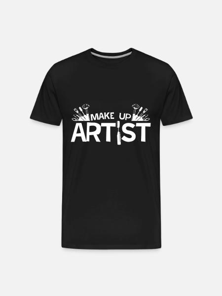 Make Up Artist Design - Men's Premium Organic T-Shirt - black