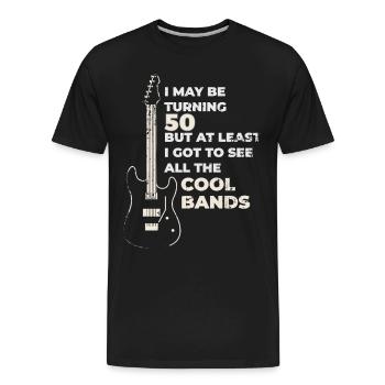 Funny 50th Birthday Classic Gift - Men's Premium Organic T-Shirt - black - Front - AI Model Male 185 light (185cm)