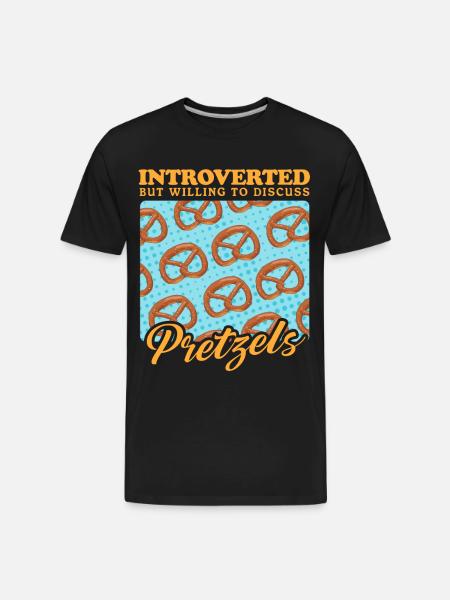Pretzel To Discuss Pretzels - Men's Premium Organic T-Shirt - black