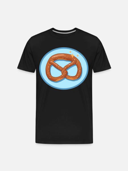 Pretzel Pretzels Lover - Men's Premium Organic T-Shirt - black