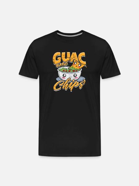 Guac & chips - Avocado - Men's Premium Organic T-Shirt - black