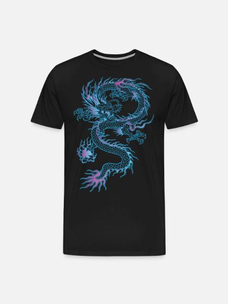 chinese dragon - Men's Premium Organic T-Shirt - black