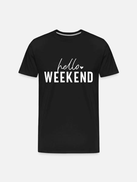 Hello Weekend - Men's Premium Organic T-Shirt - black