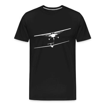 Glider Being Towed Pilot Soaring - Men's Premium Organic T-Shirt - black - Front - AI Model Male 185 light (185cm)