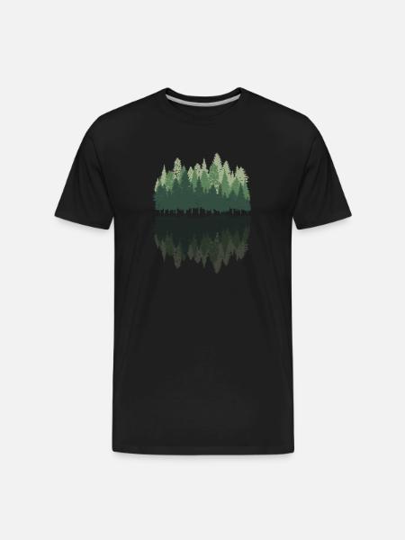 Forest Pine Trees - Men's Premium Organic T-Shirt - black