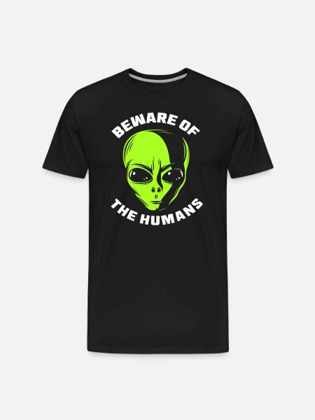 Alien Face - Men's Premium Organic T-Shirt - black