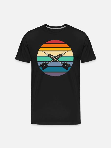 Retro Dart Darts - Men's Premium Organic T-Shirt - black