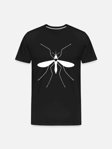 Mosquito Silhouette Heart - Men's Premium Organic T-Shirt - black