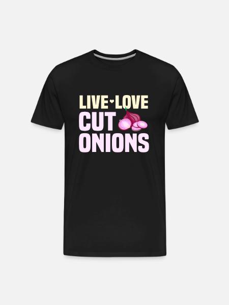 Onion Cutting Gift - Men's Premium Organic T-Shirt - black