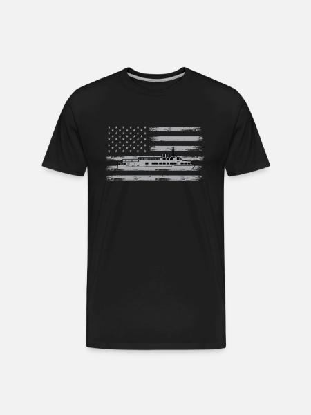 USA Ferry - Men's Premium Organic T-Shirt - black