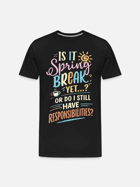 Spring Break Dilemma - Men's Premium Organic T-Shirt - black