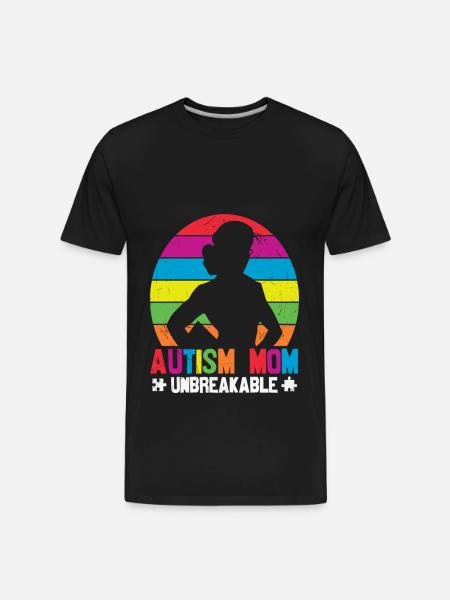 Autism Mom Unbreakable - Men's Premium Organic T-Shirt - black