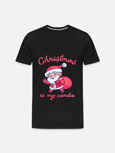 Christmas Is My Cardio - Men's Premium Organic T-Shirt - black
