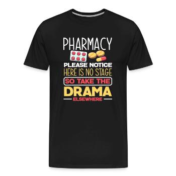Funny Pharmacy Technician Gift - Men's Premium Organic T-Shirt - black - Front - AI Model Male 185 light (185cm)