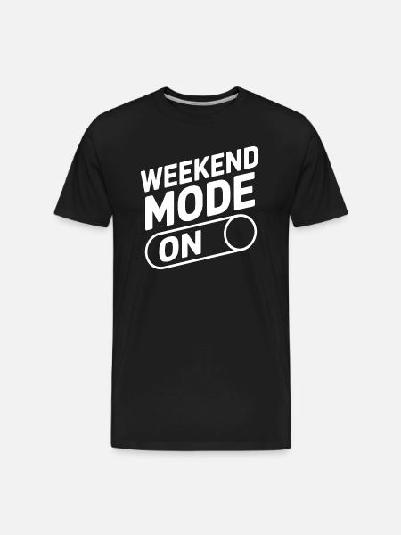 Weekend Mode On - Men's Premium Organic T-Shirt - black