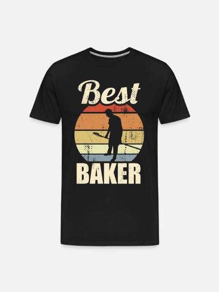 Funny Baker - Men's Premium Organic T-Shirt - black