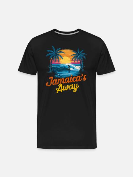 Jamaica's Away - Men's Premium Organic T-Shirt - black