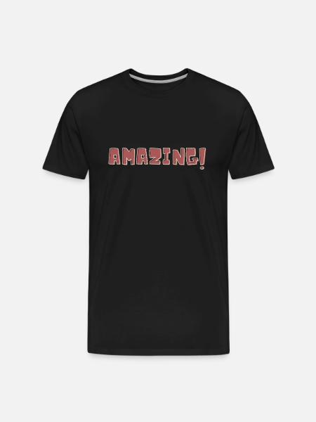 amazing! text logo - Men's Premium Organic T-Shirt - black