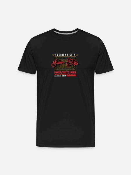 silver city - Men's Premium Organic T-Shirt - black