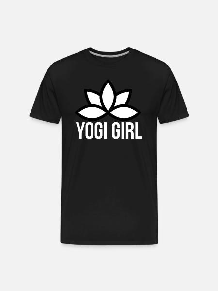 Yogi Girl music - Men's Premium Organic T-Shirt - black