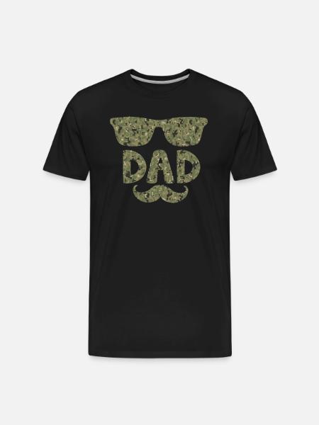 Dad Life Camo - Men's Premium Organic T-Shirt - black